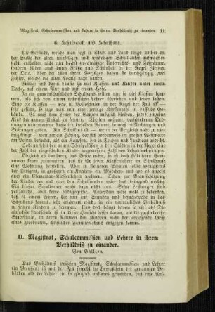 Magistrat, Schulcommission und Lehrer in ihrem Verhältnis zu einander