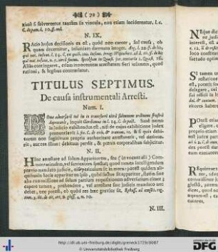 Titulus Septimus.