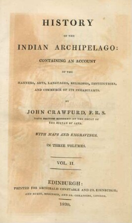 Vol. 2: History of the Indian Archipelago