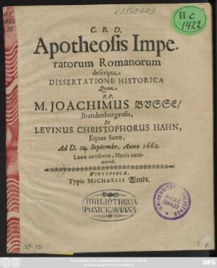 Apotheosis Imperatorum Romanorum