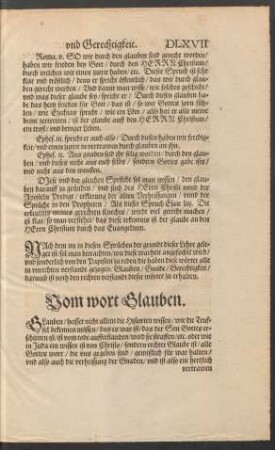 Vom wort Glauben.