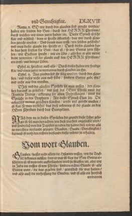 Vom wort Glauben.