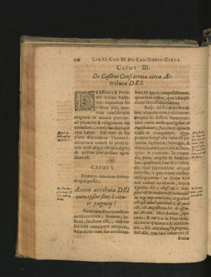 Caput III. De Casibus Conscientiae circa Attributa Dei.