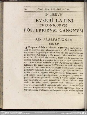 In Librum Eusebi Latini Chronicorum Posteriorum Canonum