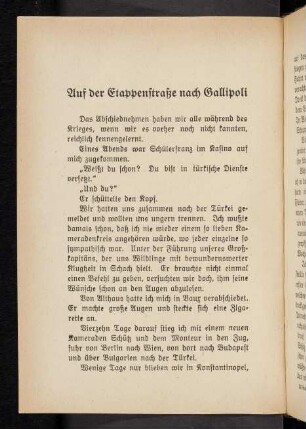 64, Auf der Etappenstraße nach Gallipoli