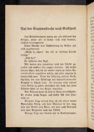 64, Auf der Etappenstraße nach Gallipoli