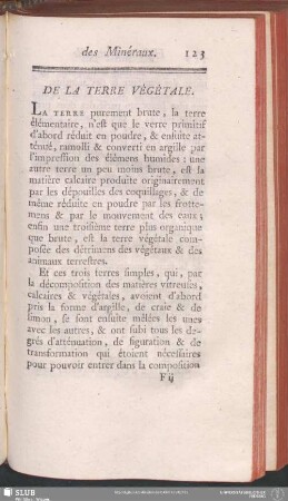 De La Terre Végétale
