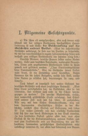 I. Allgemeine Gesichtspunkte