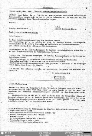 Bearbeitung von Übersiedlungsversuchen