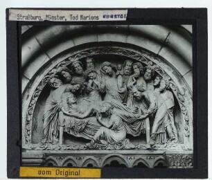 Straßburg, Münster,Straßburg, Münster, Marientodrelief am Südportal : Tympanon, Marientod