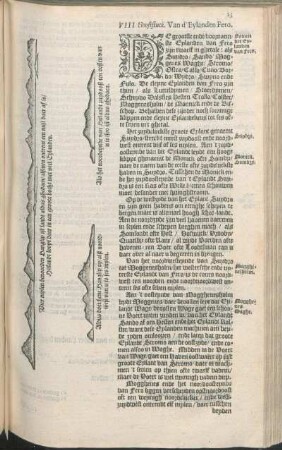 VIII Hooftstuck. Van d'Eylanden Fero.