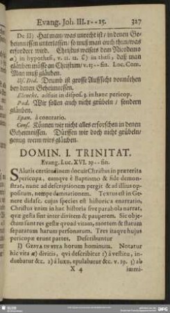 Domin. Trinitat. Evang. Luc. XVI. 19-fin.