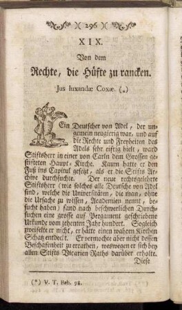 XIX. Von dem Rechte, die Hüfte zu rancken.