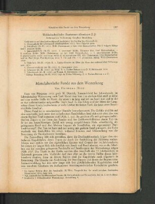 Mittelalterliche Funde aus dem Westerkoog