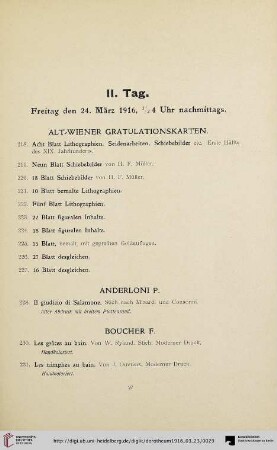 II. Tag: Freitag den 24. März 1916 (Nr. 218-366)