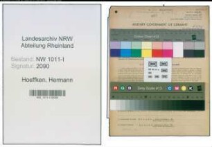 Entnazifizierung Hermann Hoeffken , geb. 21.09.1891 (techn. Angestellter)