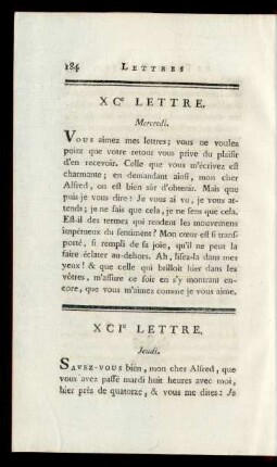 XCe Lettre. Mercredi.