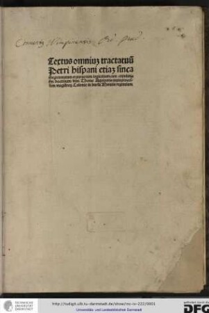 Copulata tractatuum Petri Hispani et parvorum logicalium etiam Syncategorematum, cum textu, secundum doctrinam Thomae Aquinatis