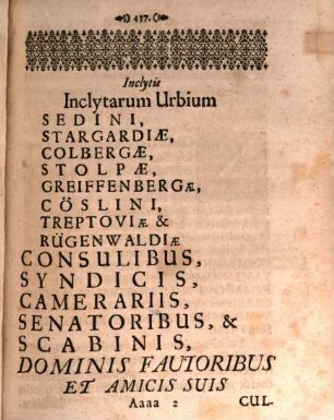 Baldassaris Timaei von Guldenklee ... Epistolae Et Consilia Accessit Hortolini Timaeani Topographia metrica, & Inscriptiones