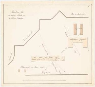 Festung Graudenz Neubau des Artillerie-Gebäudes: Lageplan (vgl. Inv.Nr. 1125 und 1126), Maßstabsleiste
