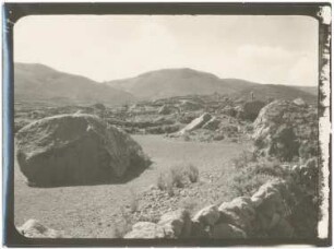 Blockfeld auf der Endmoräne des alten Azanaque-Hauptgletschers oberhalb von Challapata
