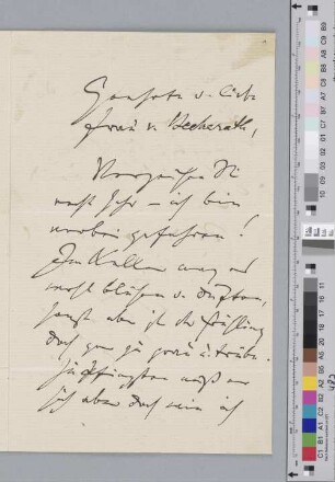 Brief an Laura von Beckerath