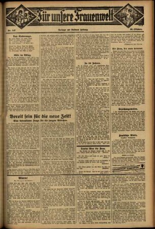 Zweite Ausgabe vom Donnerstag, den 26. Oktober 1933.