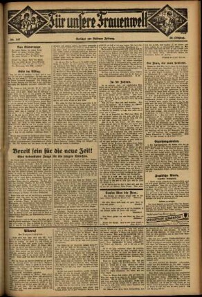 Zweite Ausgabe vom Donnerstag, den 26. Oktober 1933.
