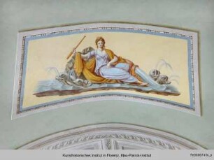 Freskenausmalung mit mythologischen Figuren : Deckengewölbe