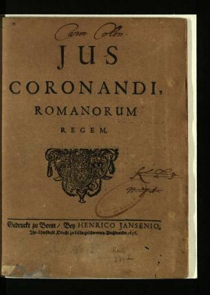 Jus Coronandi, Romanorum Regem
