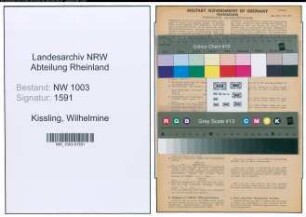 Entnazifizierung Wilhelmine Kissling , geb. 07.09.1904 (Schneiderin)