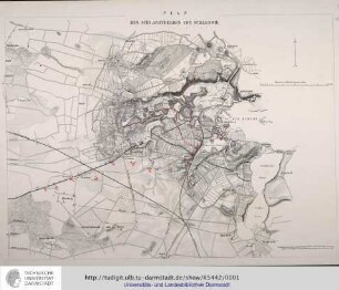 Plan des Schlachtfeldes von Schleswig. Unter Zugrundelegung des von Major Vogel v. Falkenstein 1848 aufgen.Plans erw.in d.topogr.Abth.des K.Preuss.Generalstabes 1863. [Berlin: Schropp,1864]