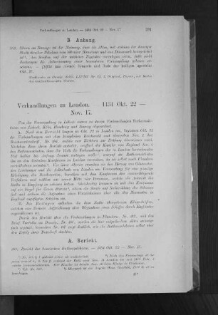 Verhandlungen zu London. - 1434 Okt. 22 - Nov. 17.
