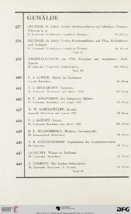 Gemälde (Nr. 437-448)