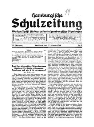 Droht der pädagogischen Reformbewegung Hamburgs die Gefahr vollkommener Verwirrung und wie ist ihr vorzubeugen? : I.