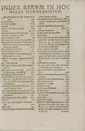INDEX RERUM IN HOC OPERE MEMORABILIUM.