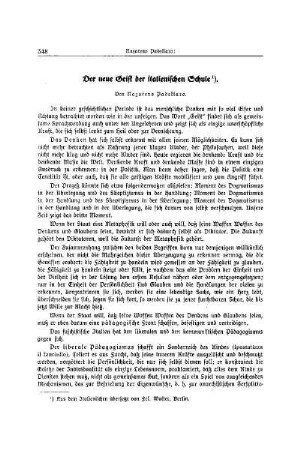 Der neue Geist der italienische Schule