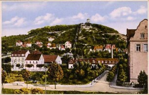 Postkartenalbum mit Motiven von Durlach. "Karlsruhe-Durlach. Blick auf den Turmberg"