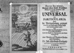 David Beuthers Universal und Particularia