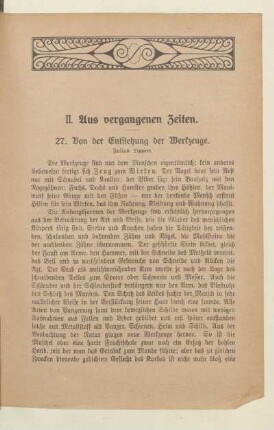 II. Aus vergangenen Zeiten