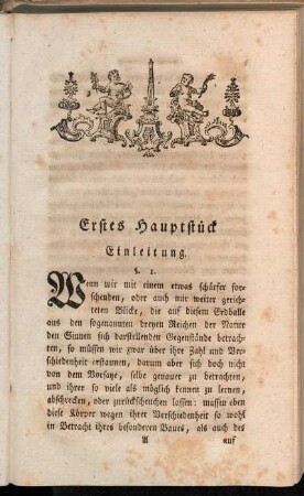 Erstes Hauptstück Einleitung.