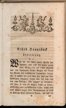 Erstes Hauptstück Einleitung.