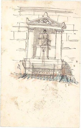 Thiersch, August ; Priene (Türkei); Ausgrabungen - Brunnen (Ansicht)