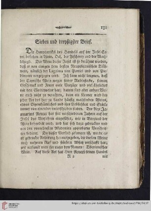 Sieben und dreyßigster Brief