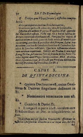 Caput X. De Quinta Declinatione.