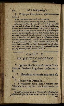 Caput X. De Quinta Declinatione.
