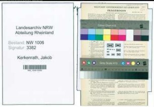 Entnazifizierung Jakob Kerkenrath , geb. 01.12.1886 (Tischlermeister)