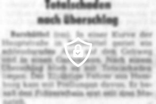 Totalschaden nach Überschlag