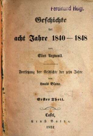 Geschichte der zehn Jahre 1830 - 1840, 6