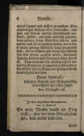 In den Sprüchen Salomonis , am 26. Capitel.